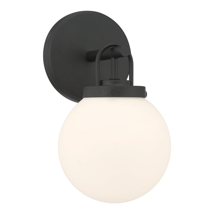 Ortesa One Light Bath Sconce in Dark Matte Black Minka-Lavery