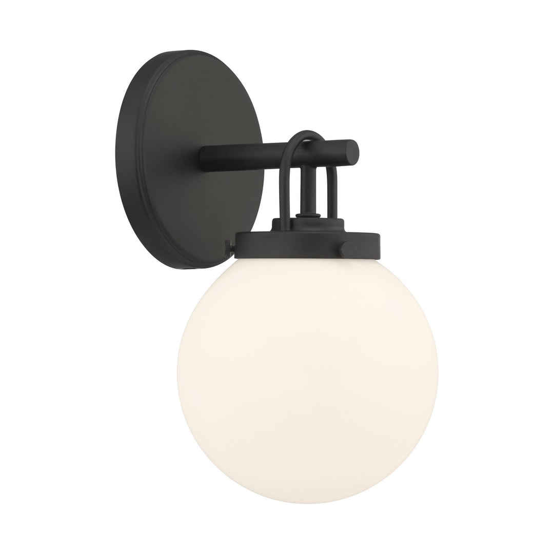 Ortesa One Light Bath Sconce in Dark Matte Black Minka-Lavery
