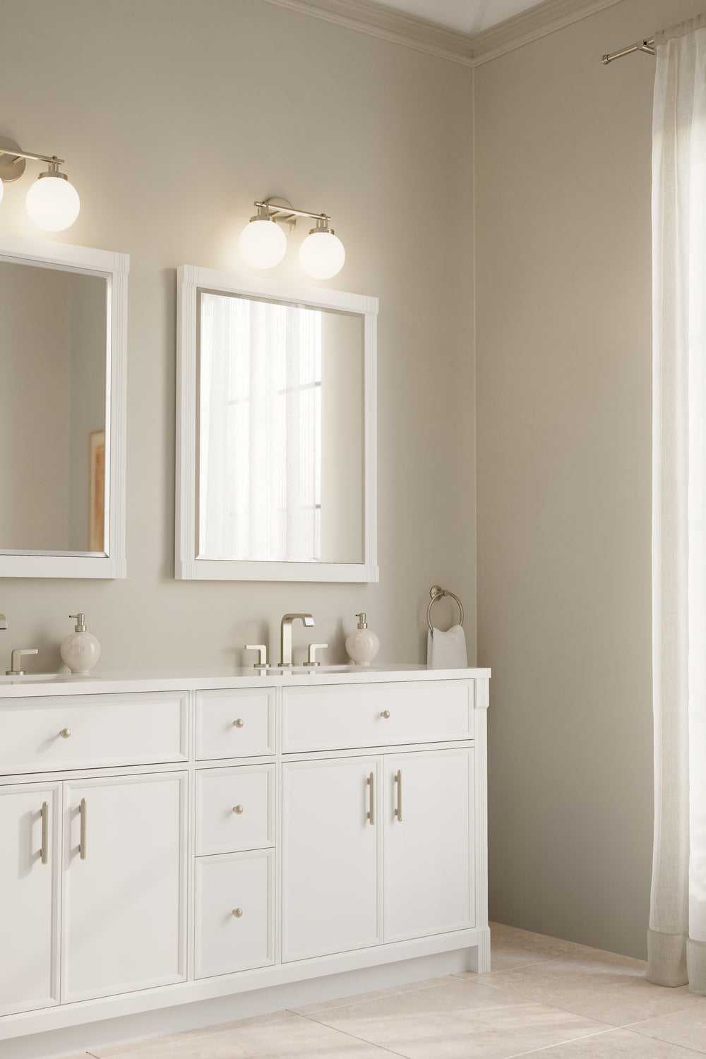 Ortesa Two Light Vanity in Brushed Nickel Minka-Lavery