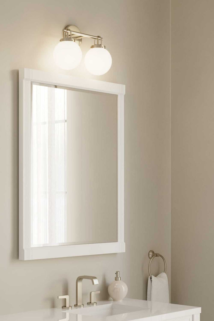 Ortesa Two Light Vanity in Brushed Nickel Minka-Lavery