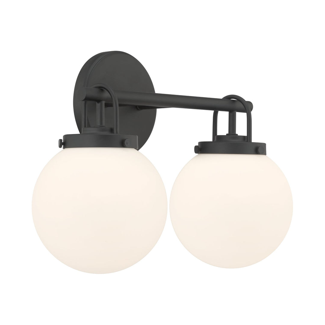 Ortesa Two Light Vanity in Dark Matte Black Minka-Lavery