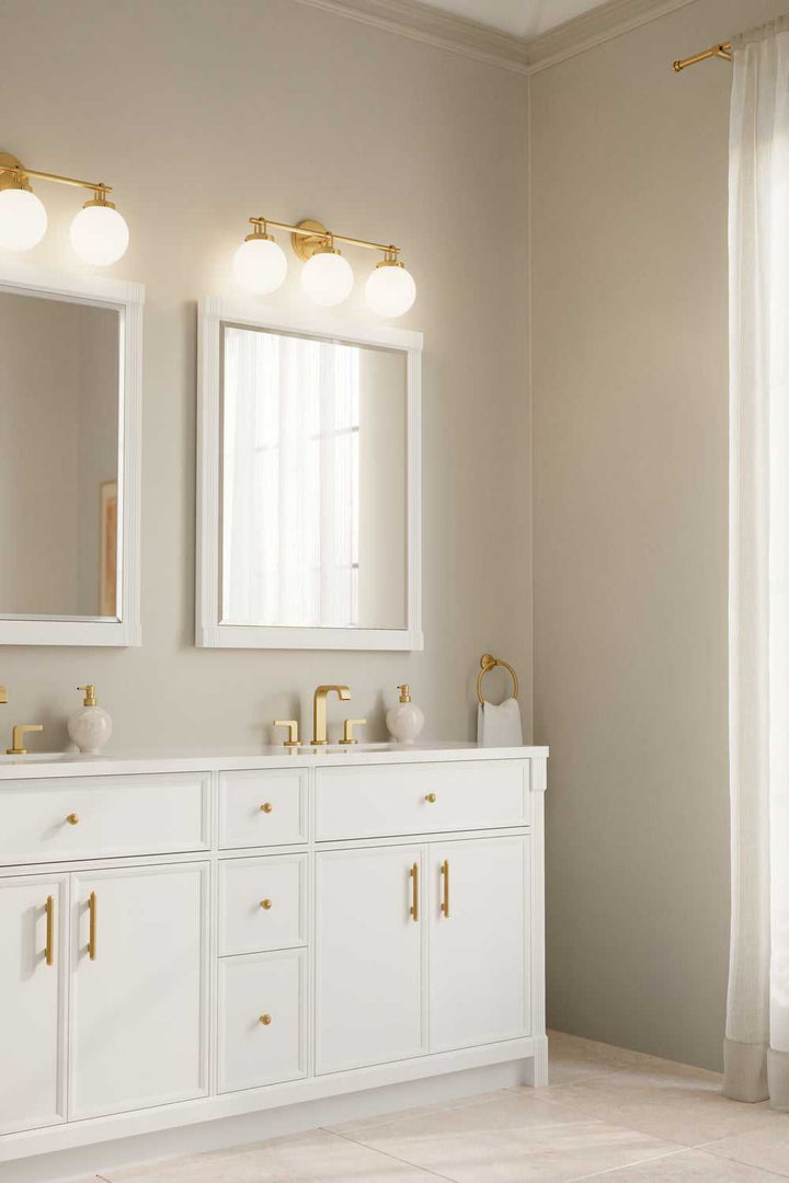 Ortesa Three Light Vanity in Legacy Brass Minka-Lavery