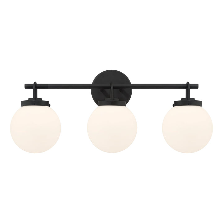 Ortesa Three Light Vanity in Dark Matte Black Minka-Lavery