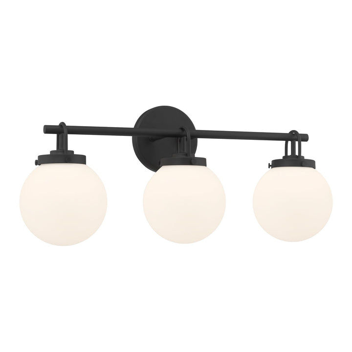 Ortesa Three Light Vanity in Dark Matte Black Minka-Lavery