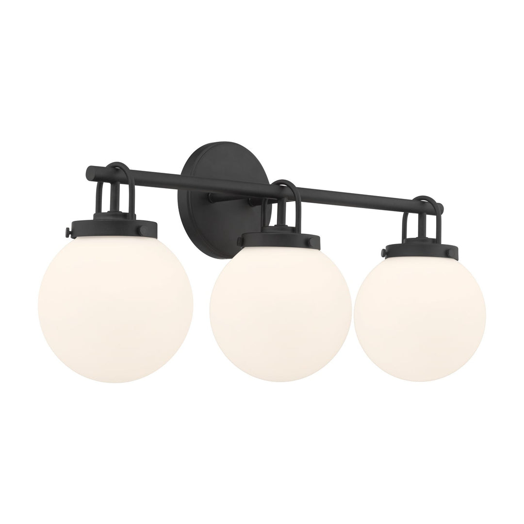 Ortesa Three Light Vanity in Dark Matte Black Minka-Lavery