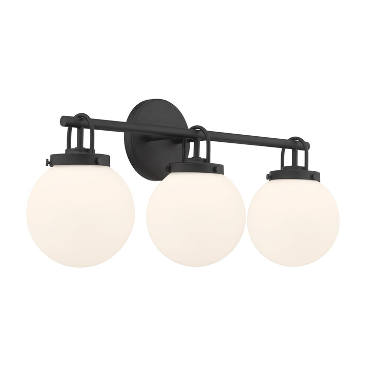 Ortesa Three Light Vanity in Dark Matte Black Minka-Lavery
