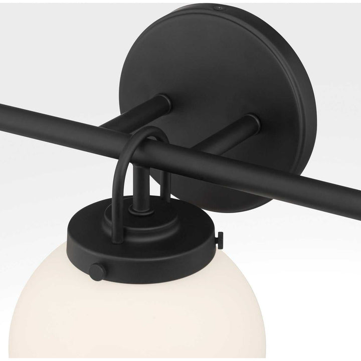 Ortesa Three Light Vanity in Dark Matte Black Minka-Lavery