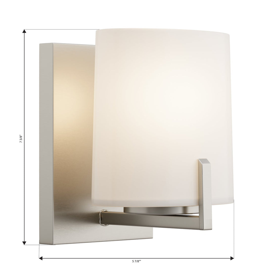 Mirelle One Light Bath Sconce in Brushed Nickel Minka-Lavery