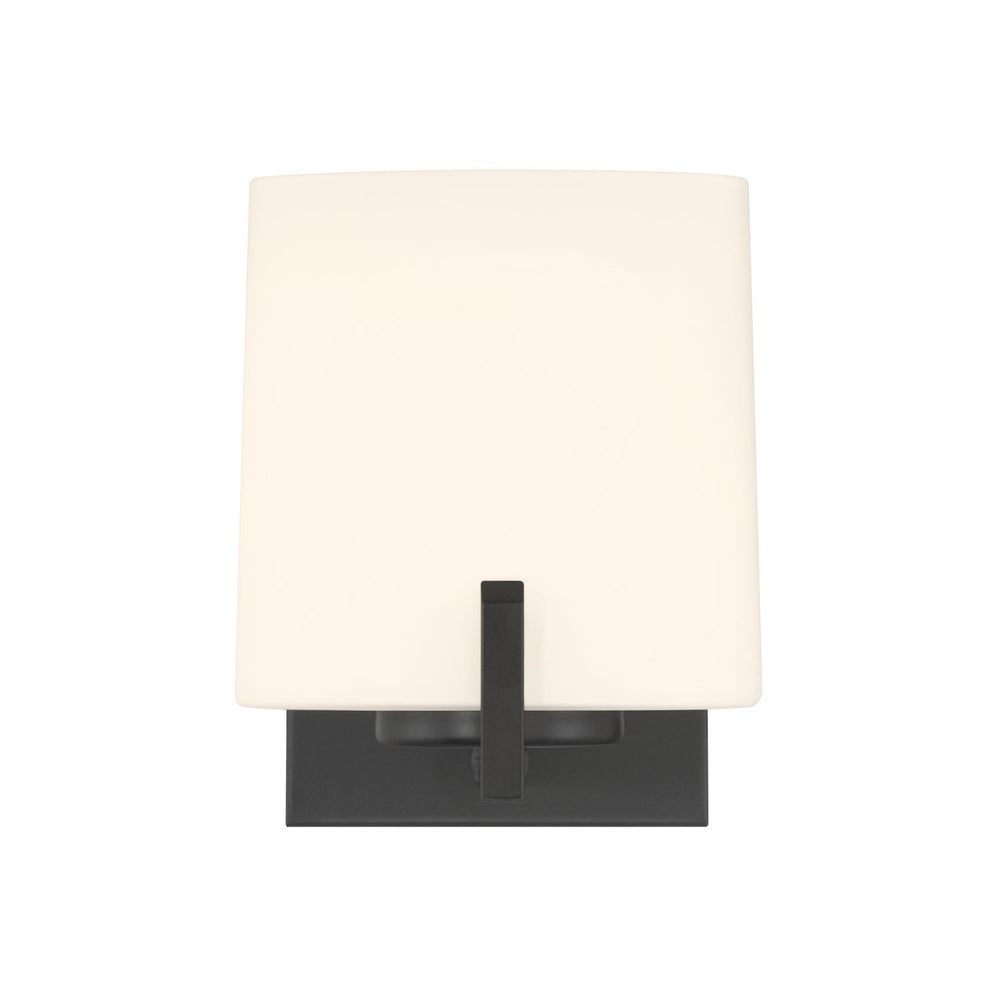 Mirelle One Light Bath Sconce in Dark Matte Black Minka-Lavery
