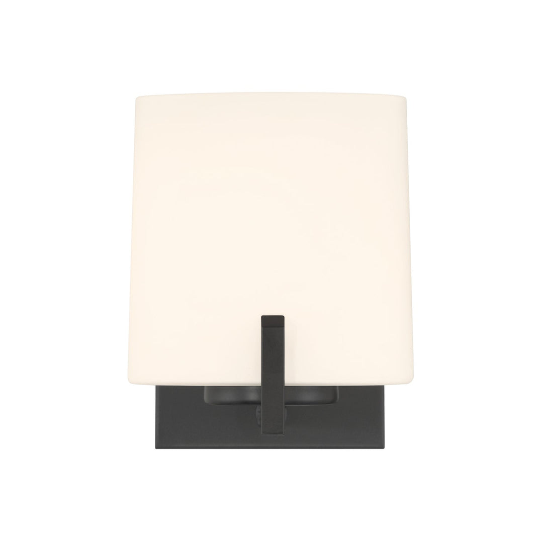 Mirelle One Light Bath Sconce in Dark Matte Black Minka-Lavery
