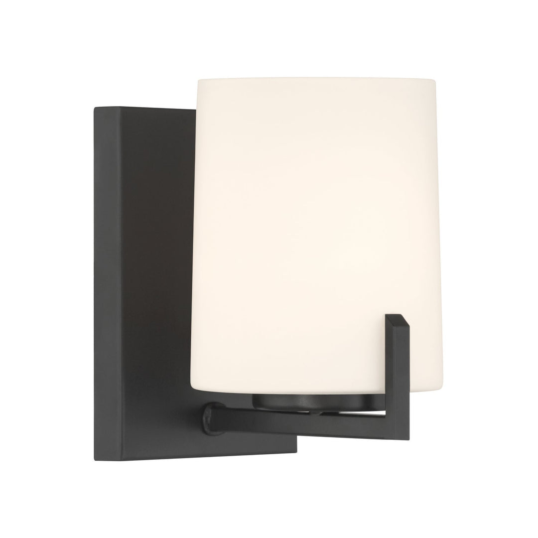 Mirelle One Light Bath Sconce in Dark Matte Black Minka-Lavery