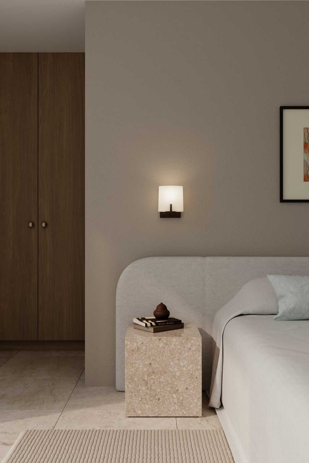 Mirelle One Light Bath Sconce in Dark Matte Black Minka-Lavery