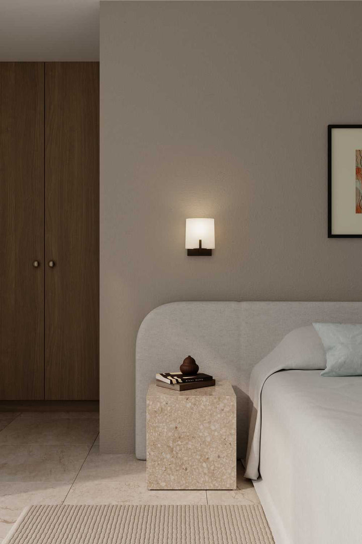 Mirelle One Light Bath Sconce in Dark Matte Black Minka-Lavery