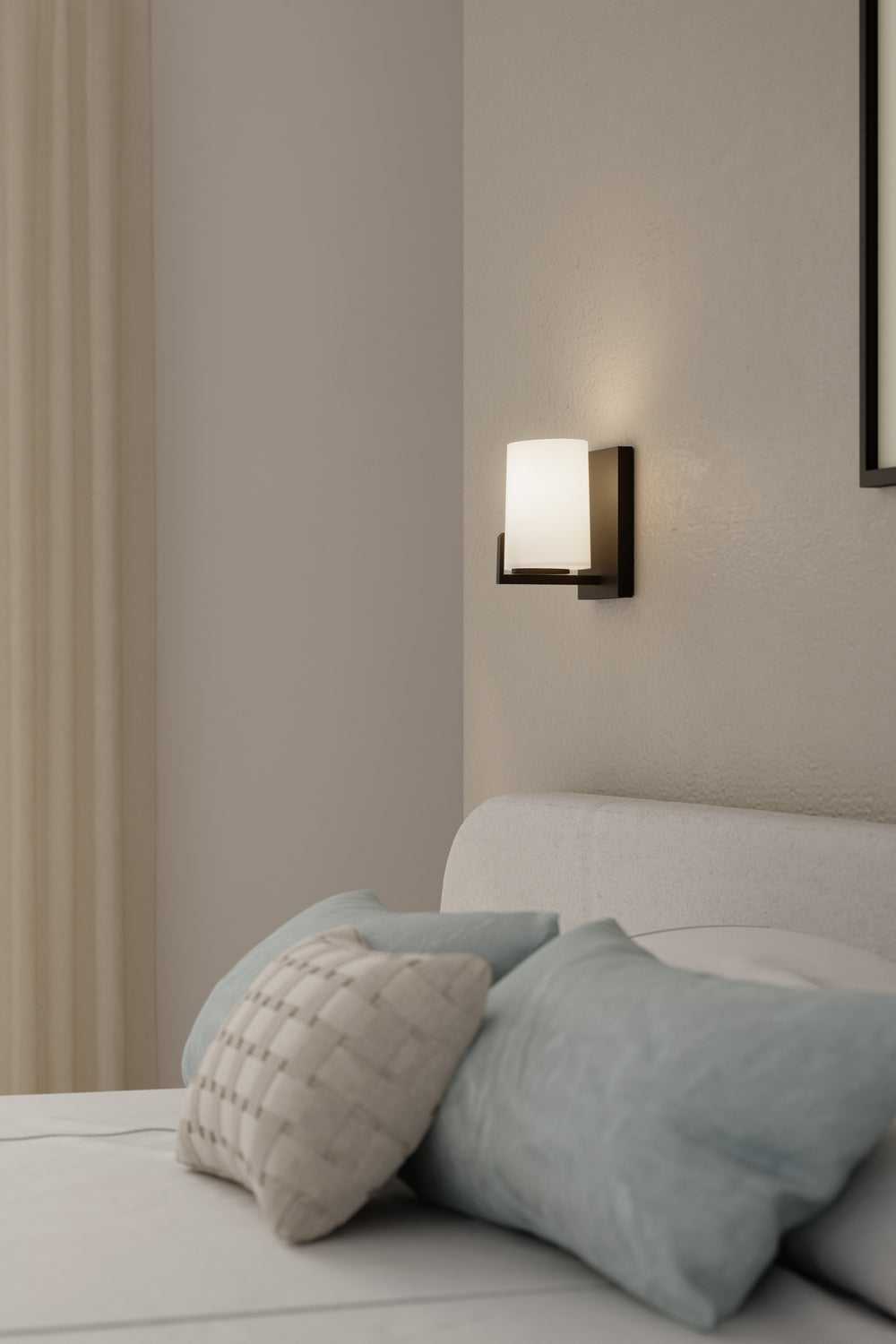 Mirelle One Light Bath Sconce in Dark Matte Black Minka-Lavery