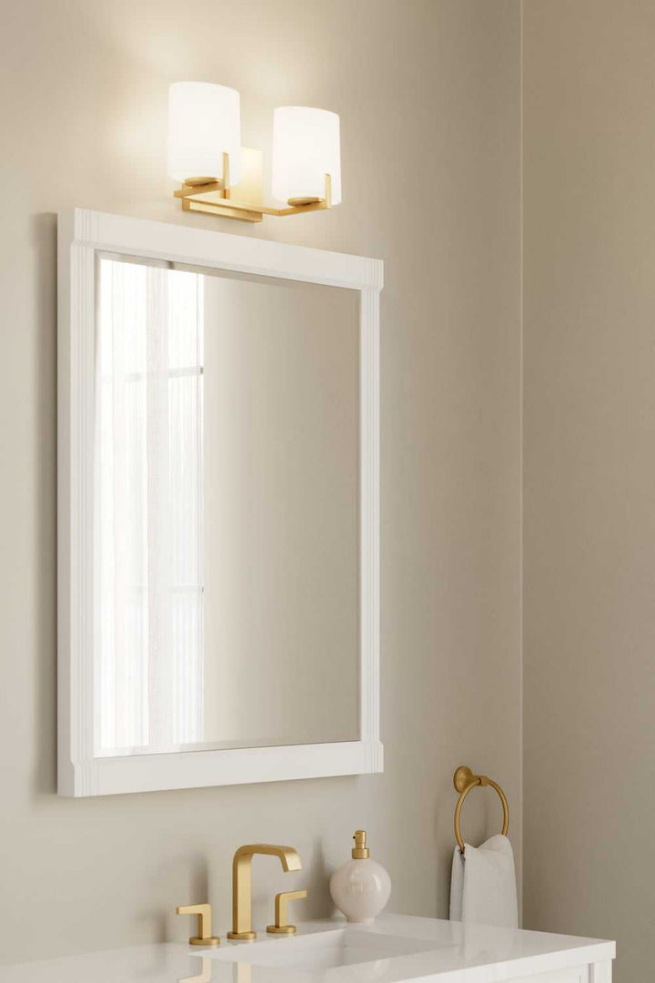 Mirelle Two Light Vanity in Legacy Brass Minka-Lavery