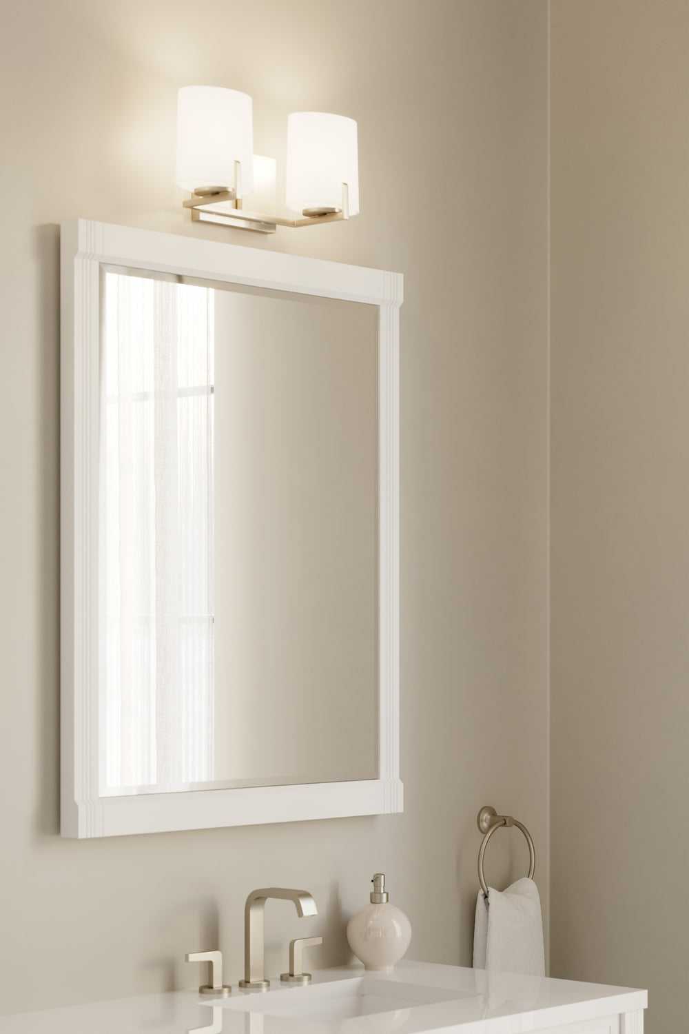 Mirelle Two Light Vanity in Brushed Nickel Minka-Lavery