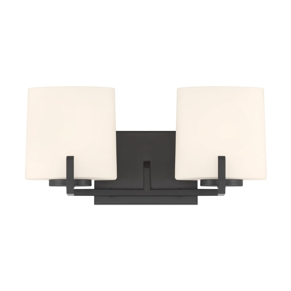 Mirelle Two Light Vanity in Dark Matte Black Minka-Lavery