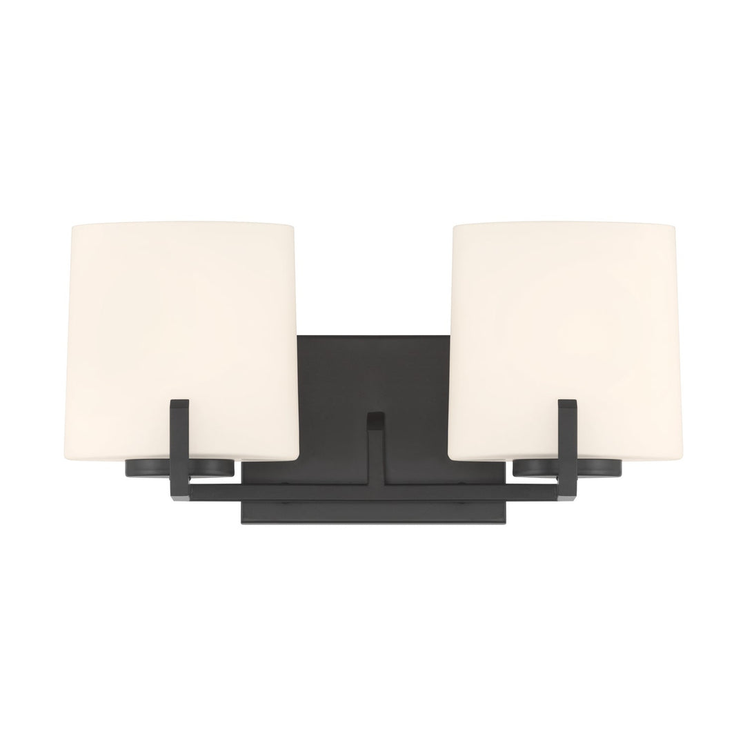 Mirelle Two Light Vanity in Dark Matte Black Minka-Lavery