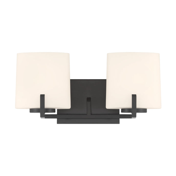 Mirelle Two Light Vanity in Dark Matte Black Minka-Lavery