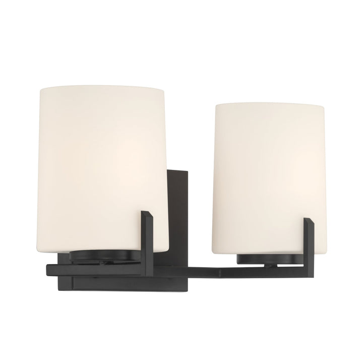 Mirelle Two Light Vanity in Dark Matte Black Minka-Lavery