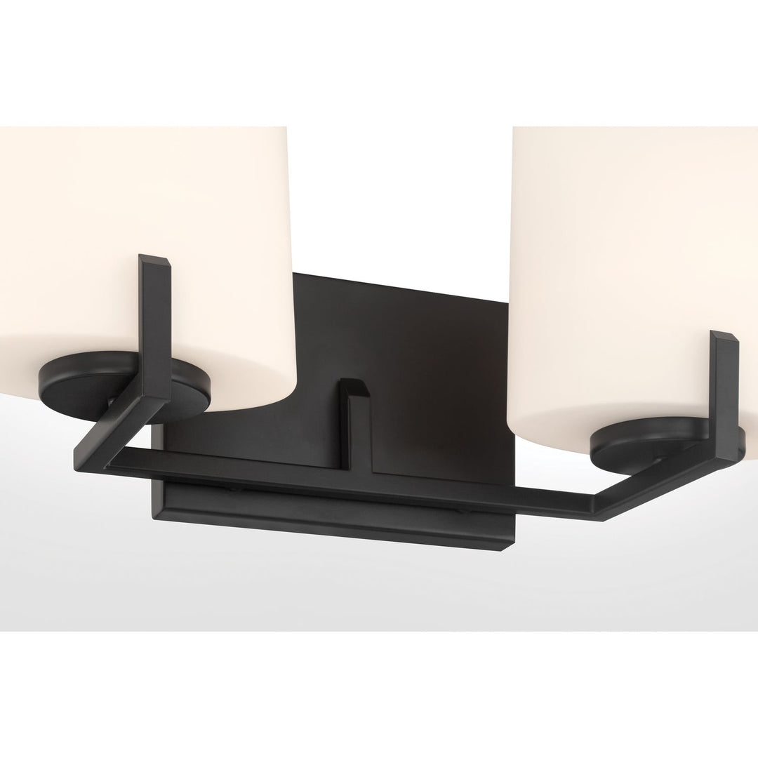 Mirelle Two Light Vanity in Dark Matte Black Minka-Lavery