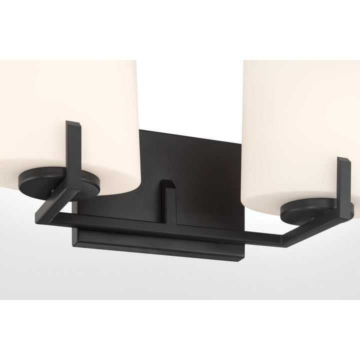 Mirelle Two Light Vanity in Dark Matte Black Minka-Lavery