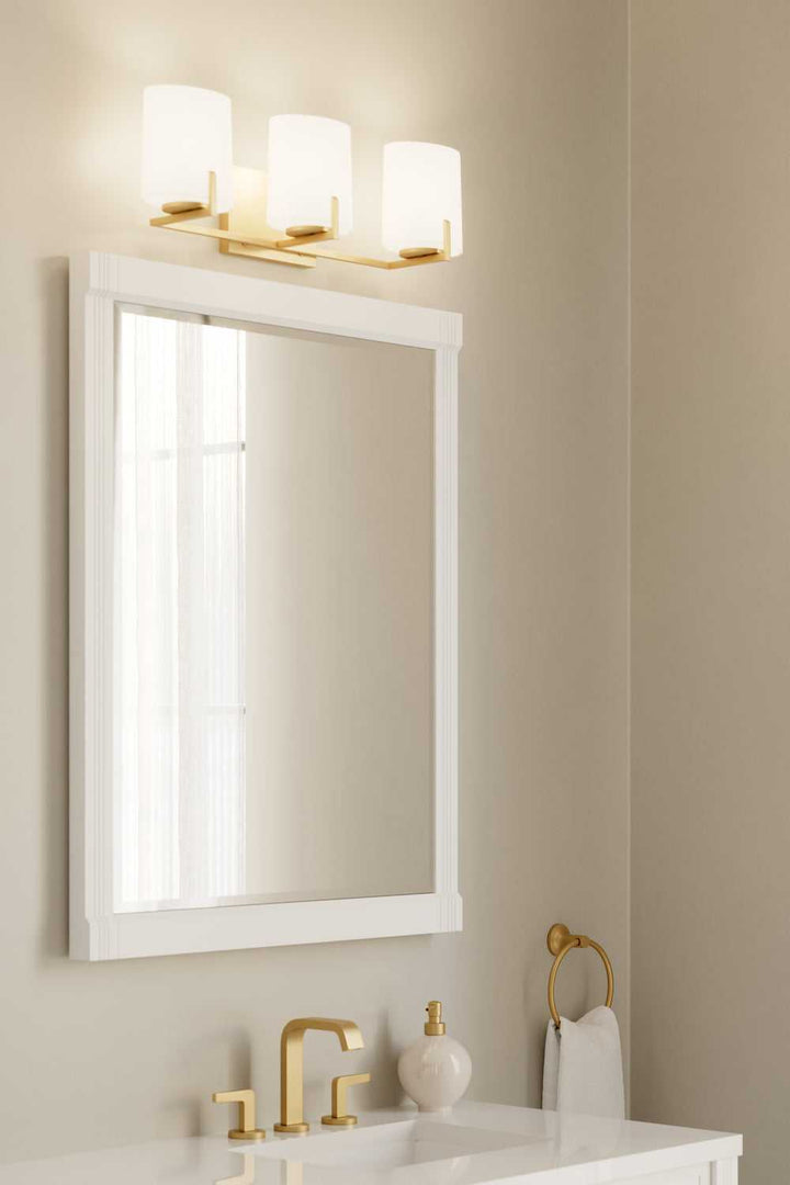 Mirelle Three Light Vanity in Legacy Brass Minka-Lavery