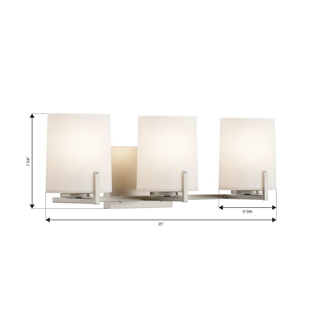 Mirelle Three Light Vanity in Legacy Brass Minka-Lavery