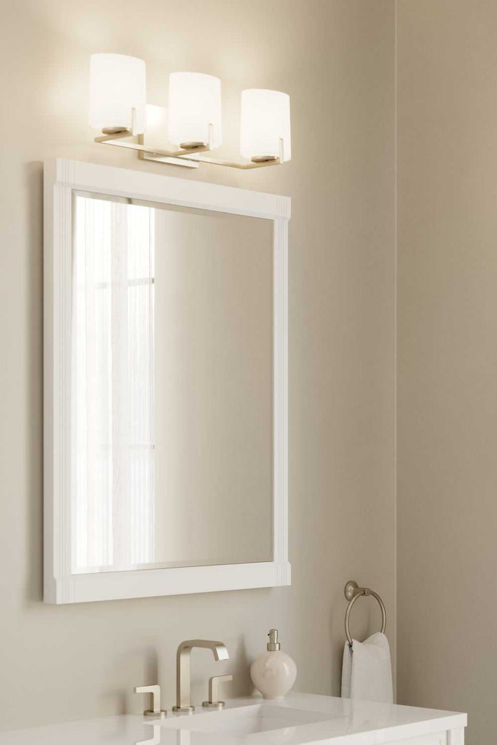 Mirelle Three Light Vanity in Brushed Nickel Minka-Lavery
