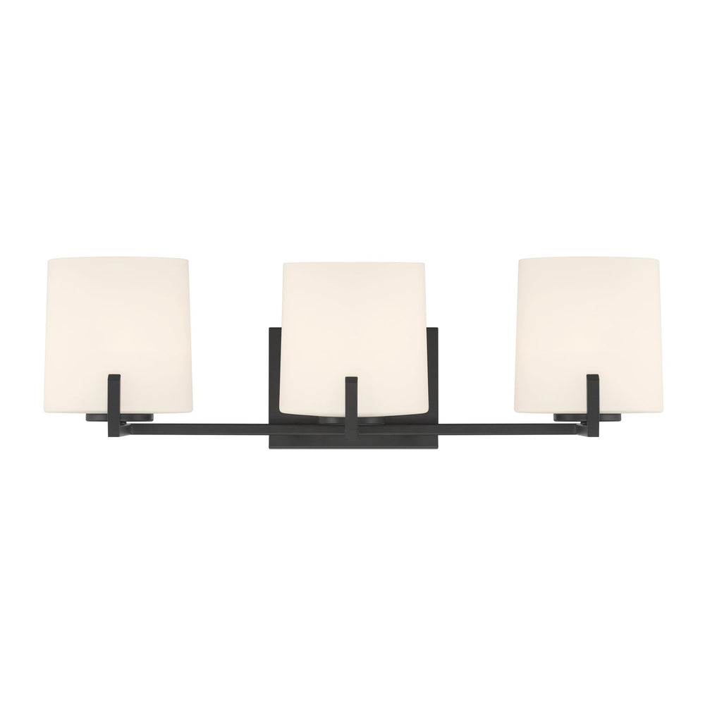 Mirelle Three Light Vanity in Dark Matte Black Minka-Lavery