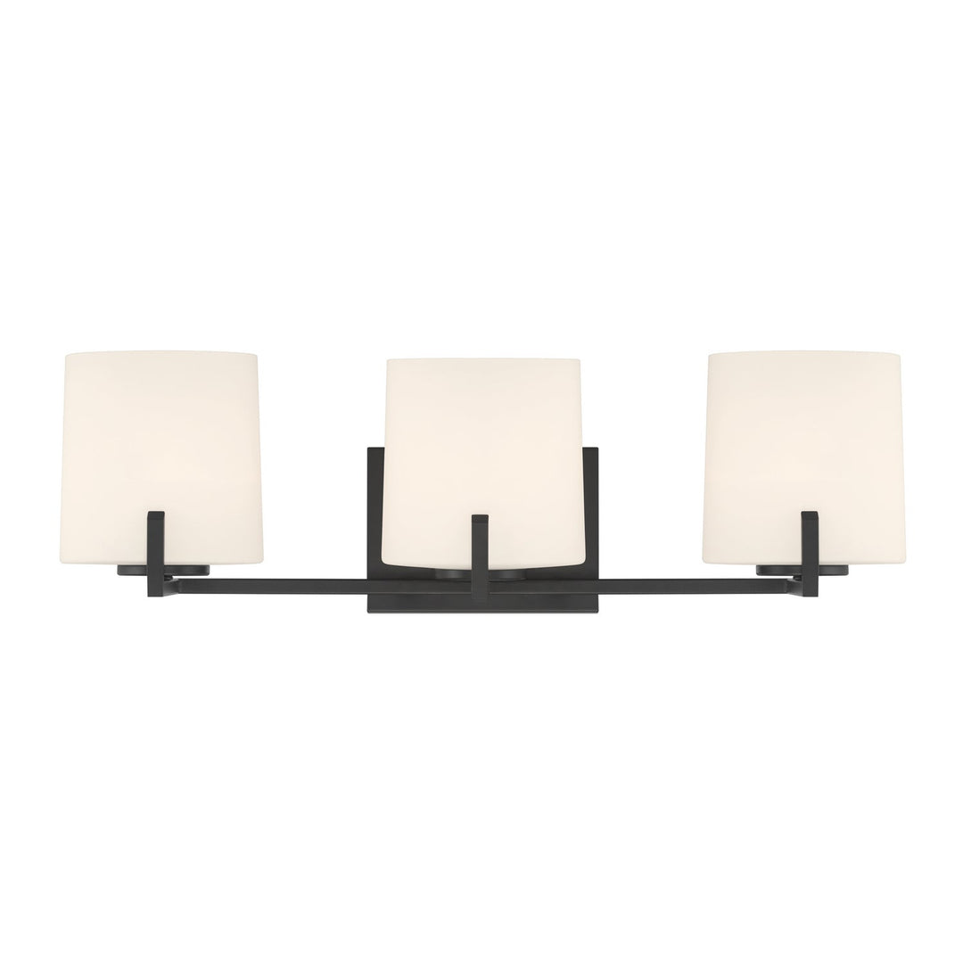 Mirelle Three Light Vanity in Dark Matte Black Minka-Lavery