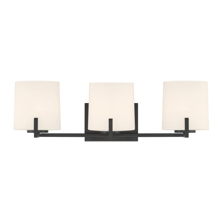 Mirelle Three Light Vanity in Dark Matte Black Minka-Lavery