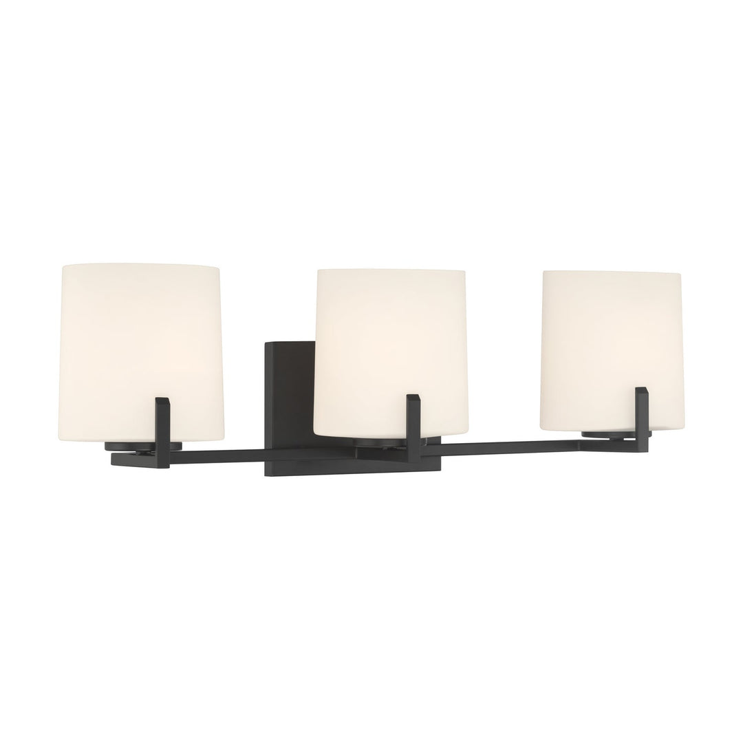 Mirelle Three Light Vanity in Dark Matte Black Minka-Lavery