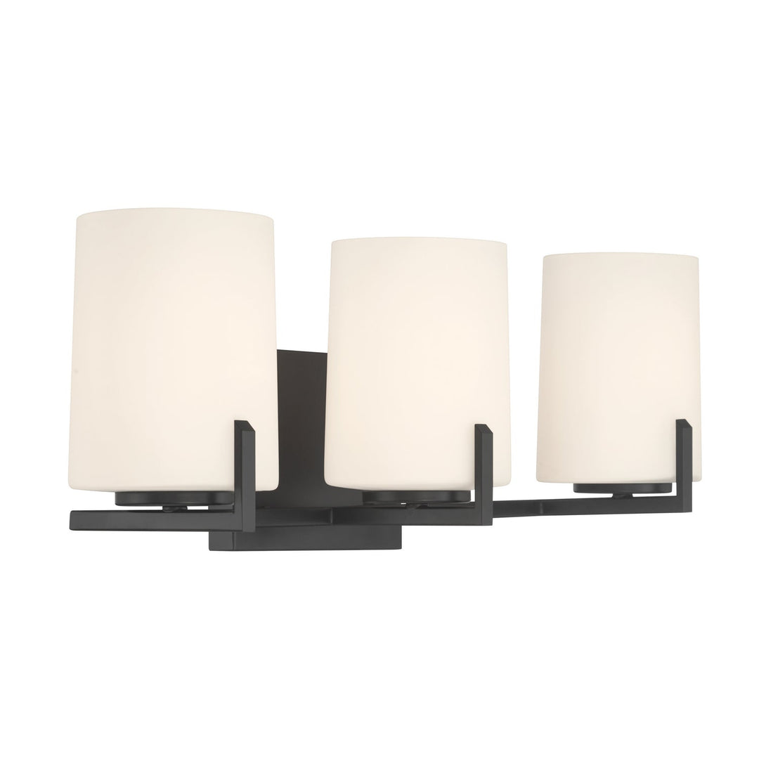 Mirelle Three Light Vanity in Dark Matte Black Minka-Lavery