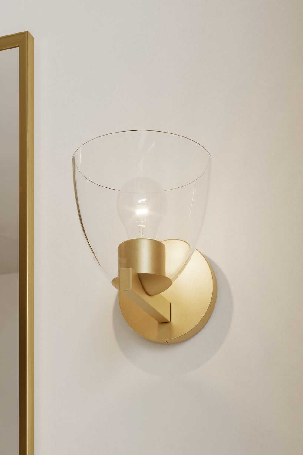 Noellea One Light Bath Sconce in Legacy Brass Minka-Lavery