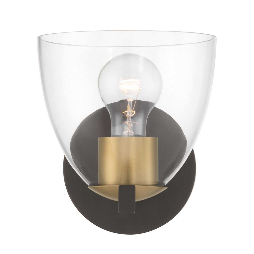 Noellea One Light Bath Sconce in Dark Bronze Minka-Lavery