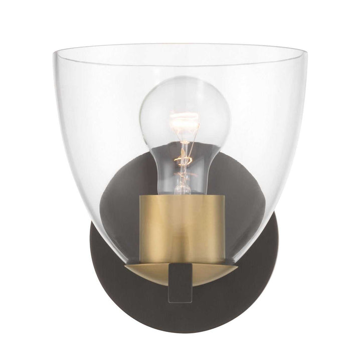 Noellea One Light Bath Sconce in Dark Bronze Minka-Lavery