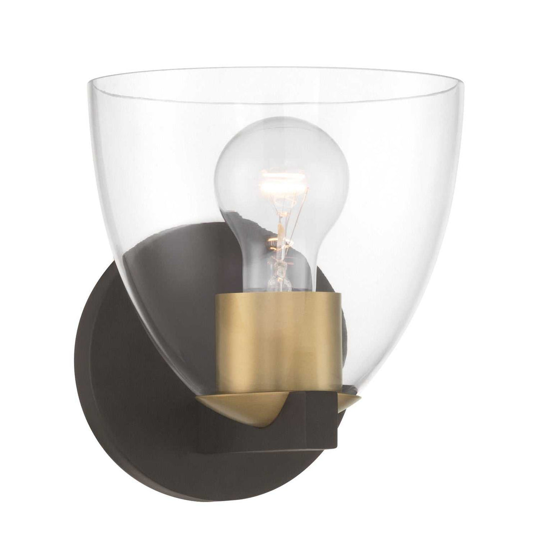 Noellea One Light Bath Sconce in Dark Bronze Minka-Lavery