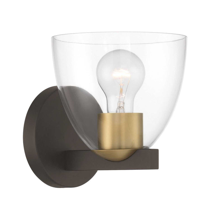 Noellea One Light Bath Sconce in Dark Bronze Minka-Lavery