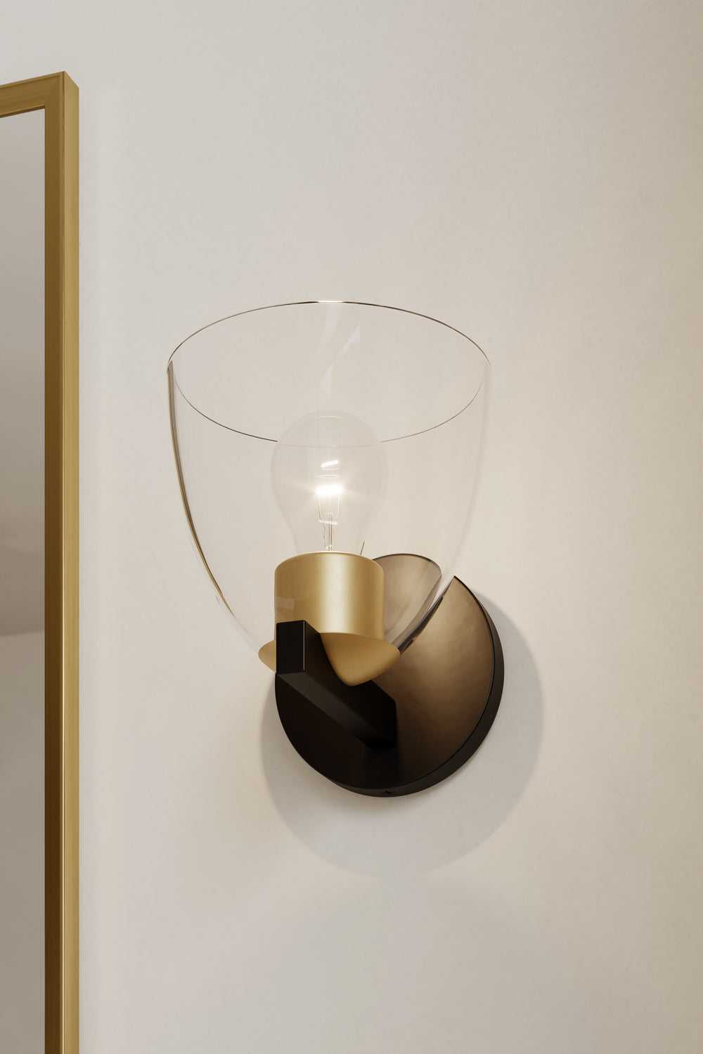 Noellea One Light Bath Sconce in Dark Bronze Minka-Lavery