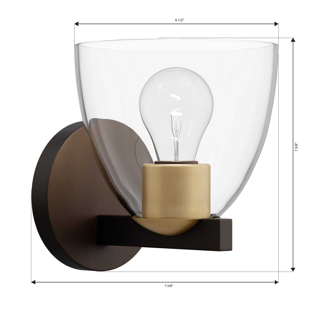 Noellea One Light Bath Sconce in Dark Bronze Minka-Lavery