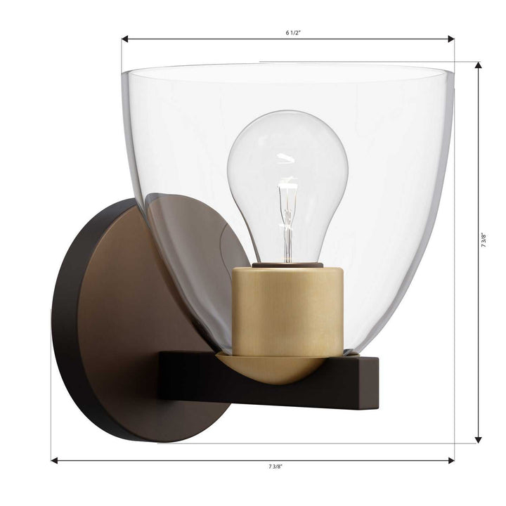 Noellea One Light Bath Sconce in Dark Bronze Minka-Lavery