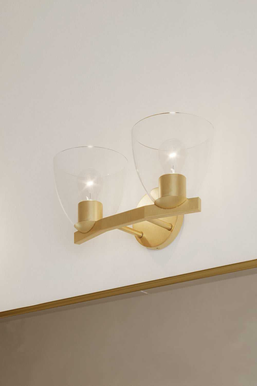 Noellea Two Light Vanity in Legacy Brass Minka-Lavery