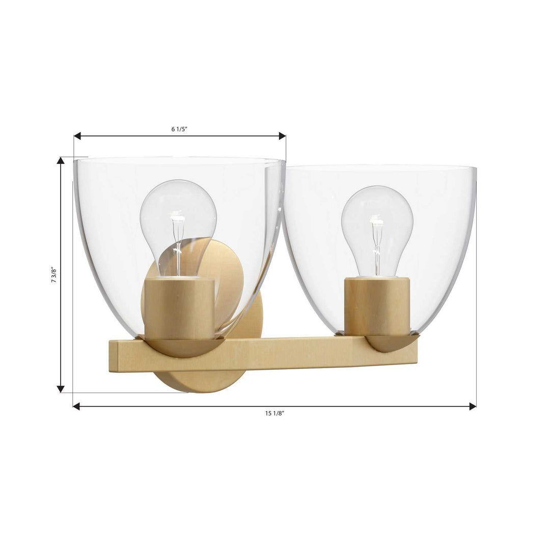 Noellea Two Light Vanity in Legacy Brass Minka-Lavery