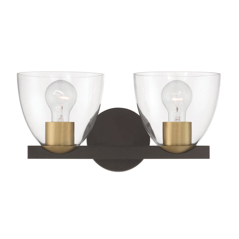 Noellea Two Light Vanity in Dark Bronze Minka-Lavery