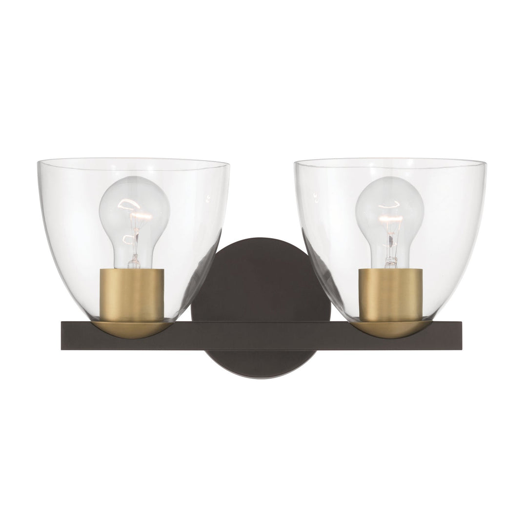 Noellea Two Light Vanity in Dark Bronze Minka-Lavery