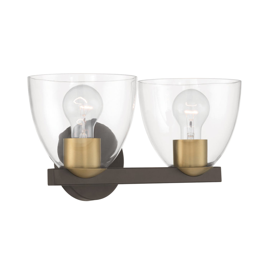 Noellea Two Light Vanity in Dark Bronze Minka-Lavery
