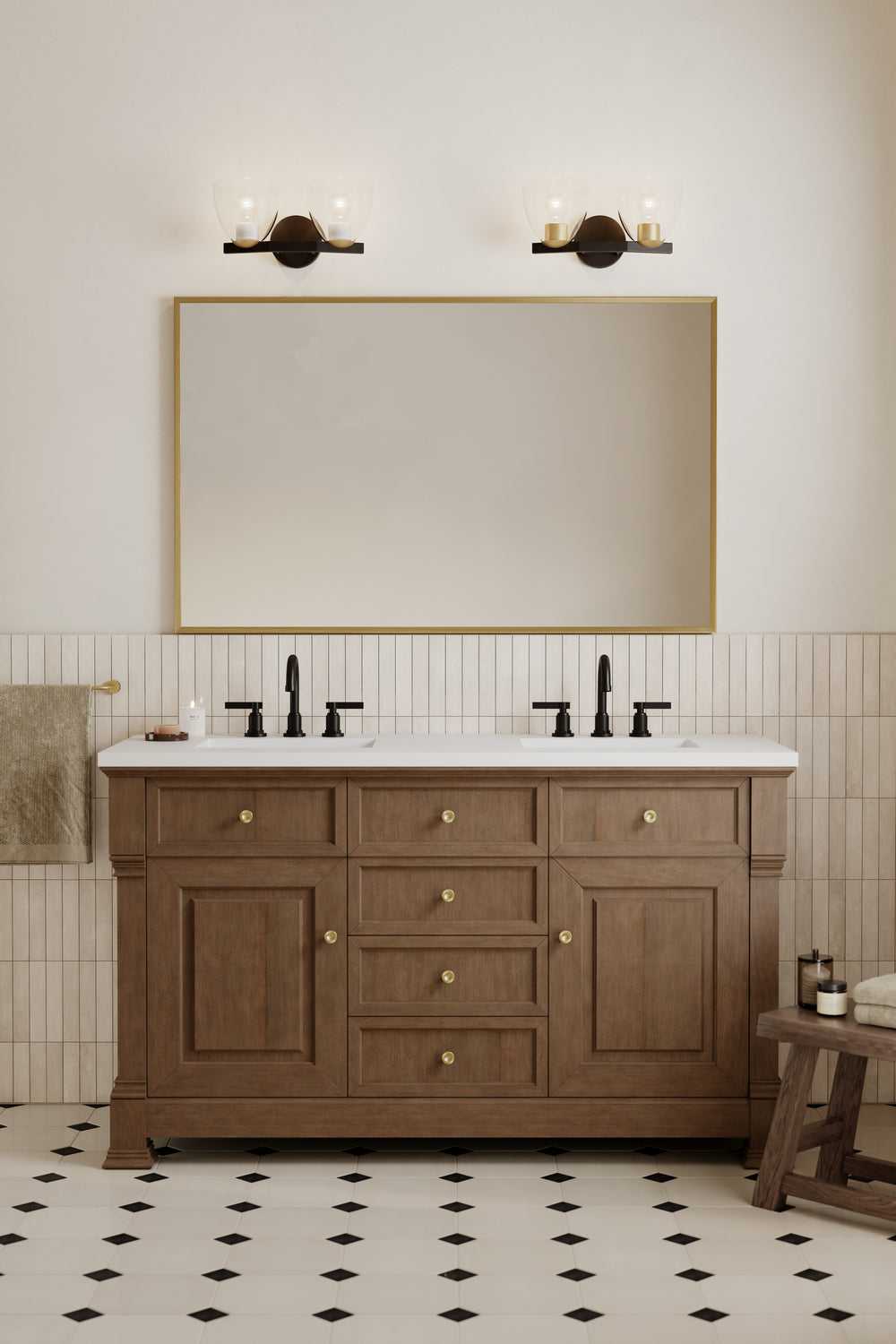 Noellea Two Light Vanity in Dark Bronze Minka-Lavery