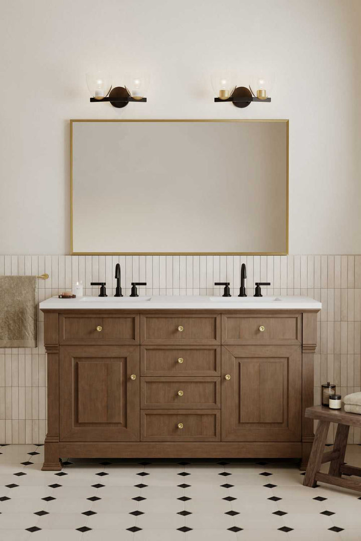 Noellea Two Light Vanity in Dark Bronze Minka-Lavery