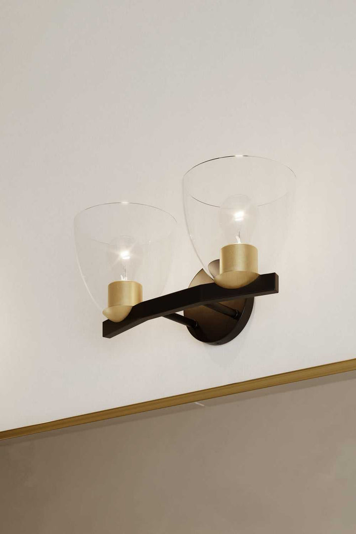 Noellea Two Light Vanity in Dark Bronze Minka-Lavery